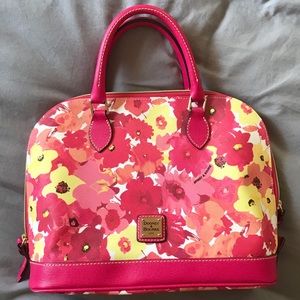 Dooney & Bourke bright pink floral handbag. NWT.